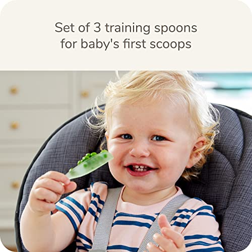 NUK Pretensi 70141 3-Pack Soft Baby Spoon Sturdy for Sips Snacks