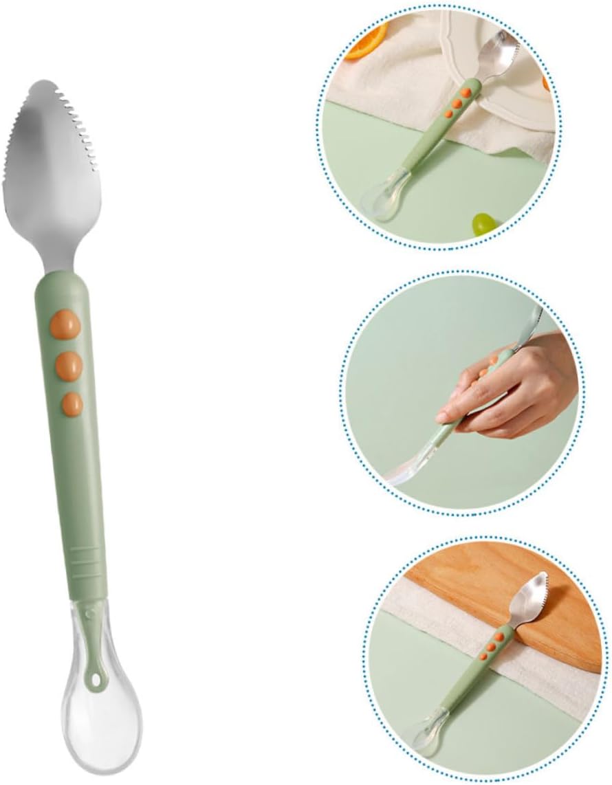 Abaodam Fresh Food Feeder 2-Piece Silicone Spoons for Babies