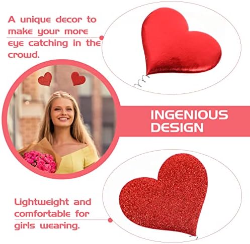 4PACK Valentine Red Sequin Heart Headband