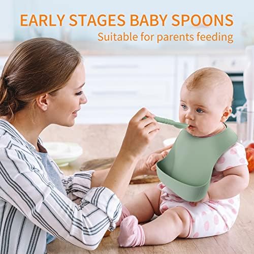 MEFAN Silicone Baby Feeding Spoon Set 6 Pack