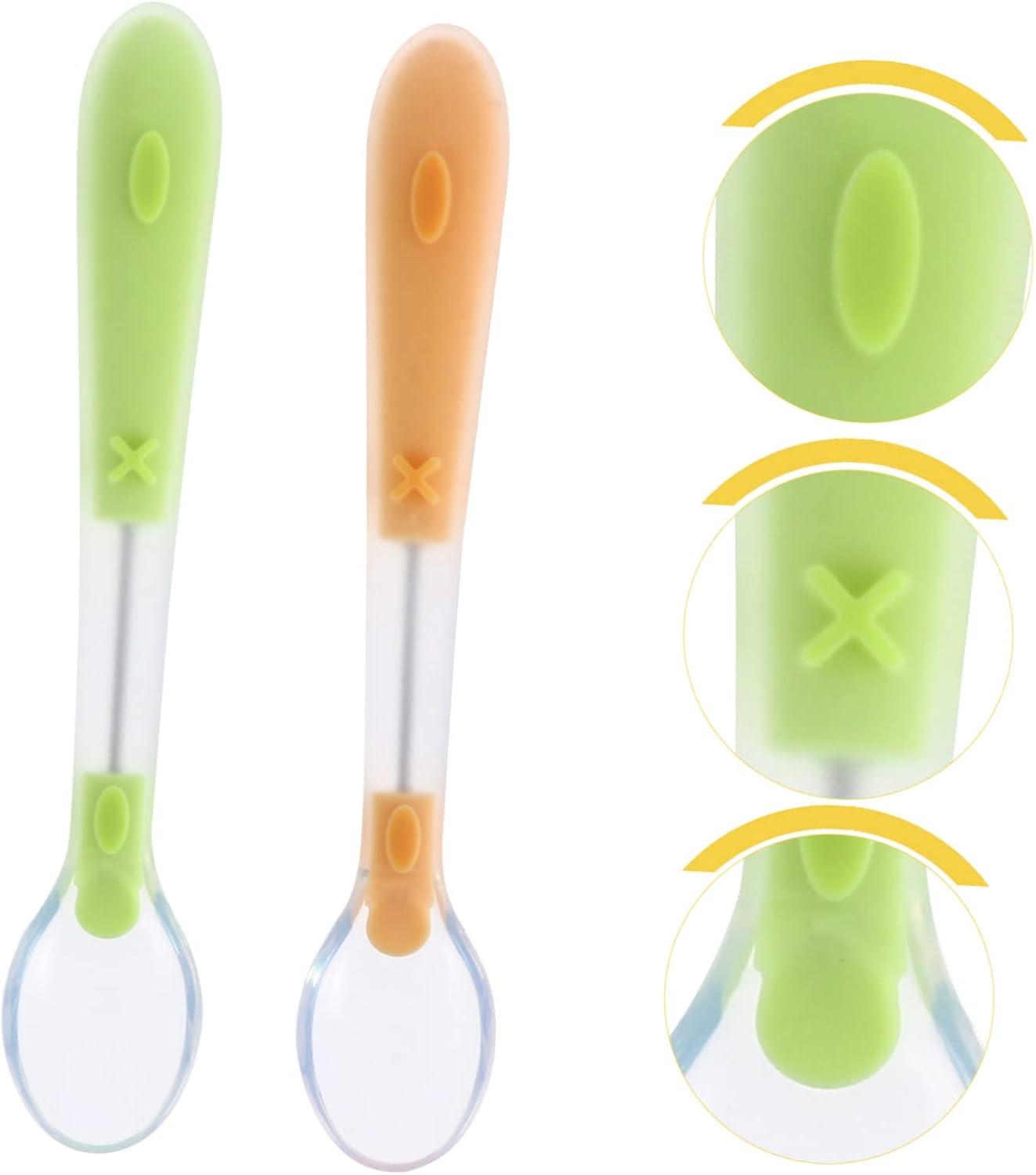 FAVOMOTO Kids Silicone Training Spoons