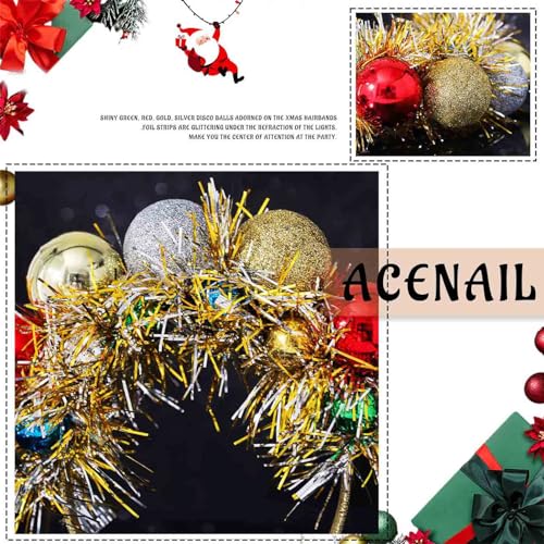 festive gold disco headband for women