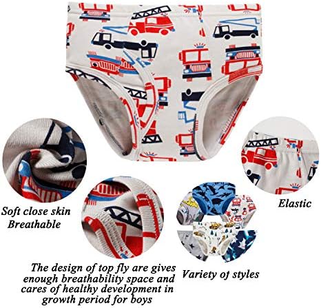 Boboking Soft Dinosaur Truck Toddler 100 CottonBriefs