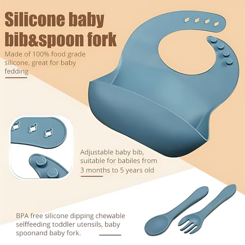 Durable Silicone Baby Feeding Set for Supervised Feeding