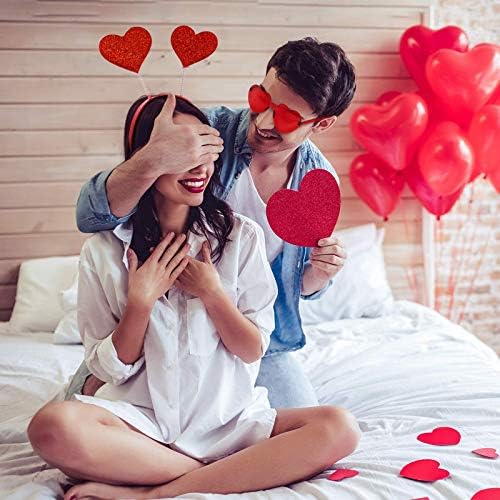 Romantic Valentines Day Heart Headband and Sunglasses Bundle