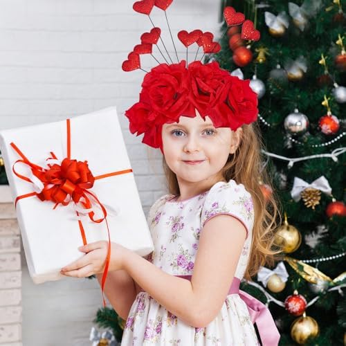 Heart Flower Headband Valentines Party Accessories