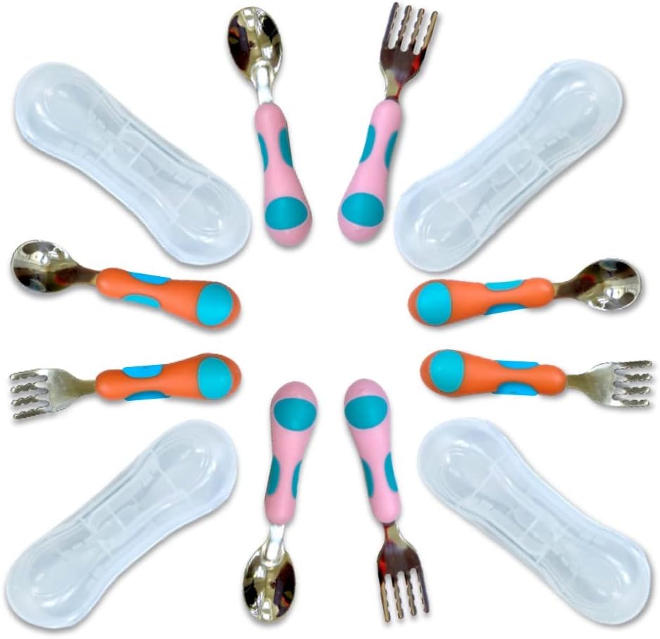 Toddler Stainless Steel Cutlery Set with Travel Case
