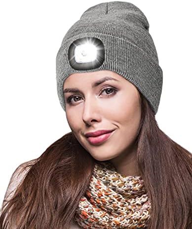 Warm Stylish LED Rechargeable Beanie for Daily Use Gifting