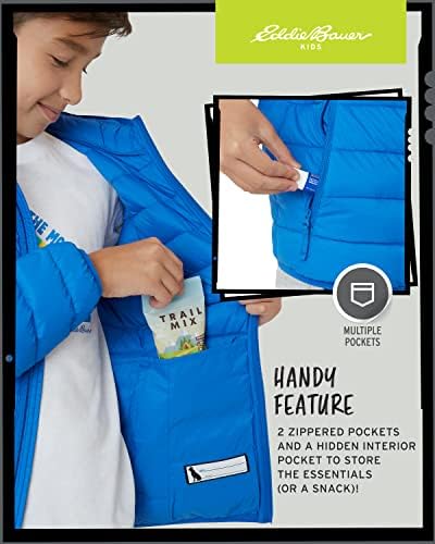 Eddie Bauer Boys Weather Resistant Down Jacket for Cold Weather