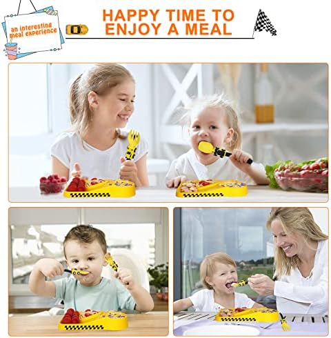 Playful Car Themed Toddler Utensils Set