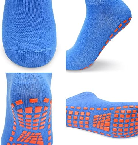 ELUTONG Anti-Skid Trampoline Socks for Kids 6 Pairs Non-Slip Socks