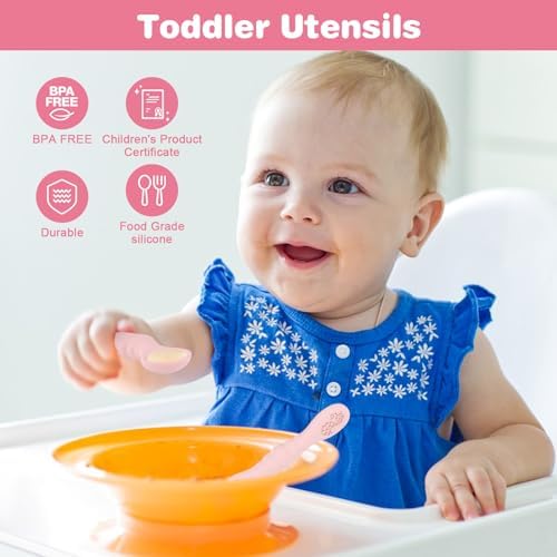 Perfect Silicone Baby Spoons for self-feeding