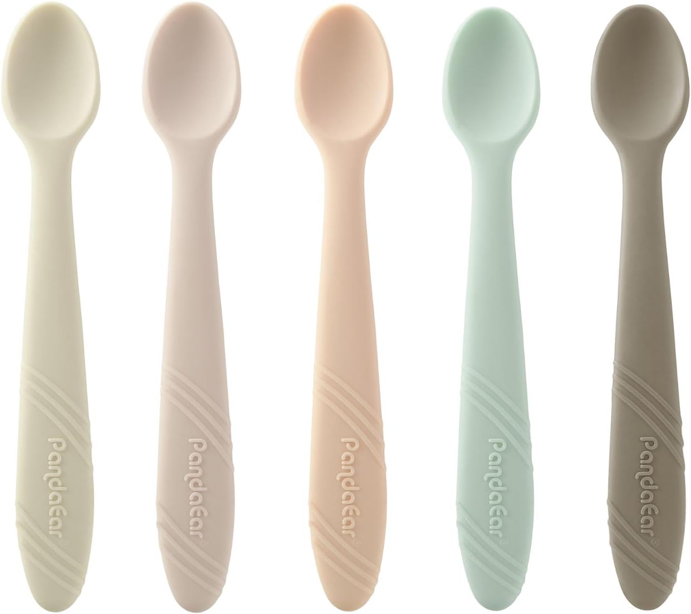 PandaEar 5-Piece Silicone Baby Spoons for Infants