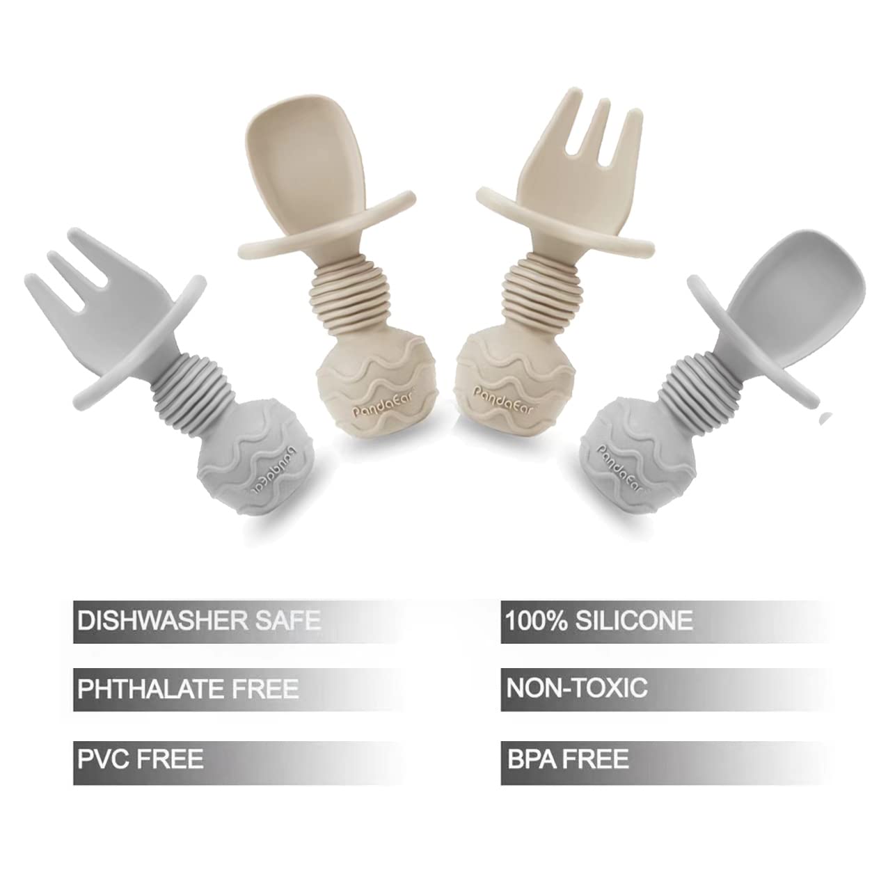 PandaEar Silicone Baby Feeding Set - Safe Ergonomic