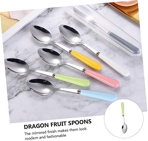 Sturdy 6-Piece Training Spoons Safe Durable for Fruit Food Preparation