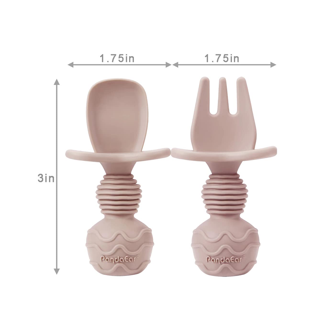 PandaEar 4-Pack Silicone Baby Feeding Set
