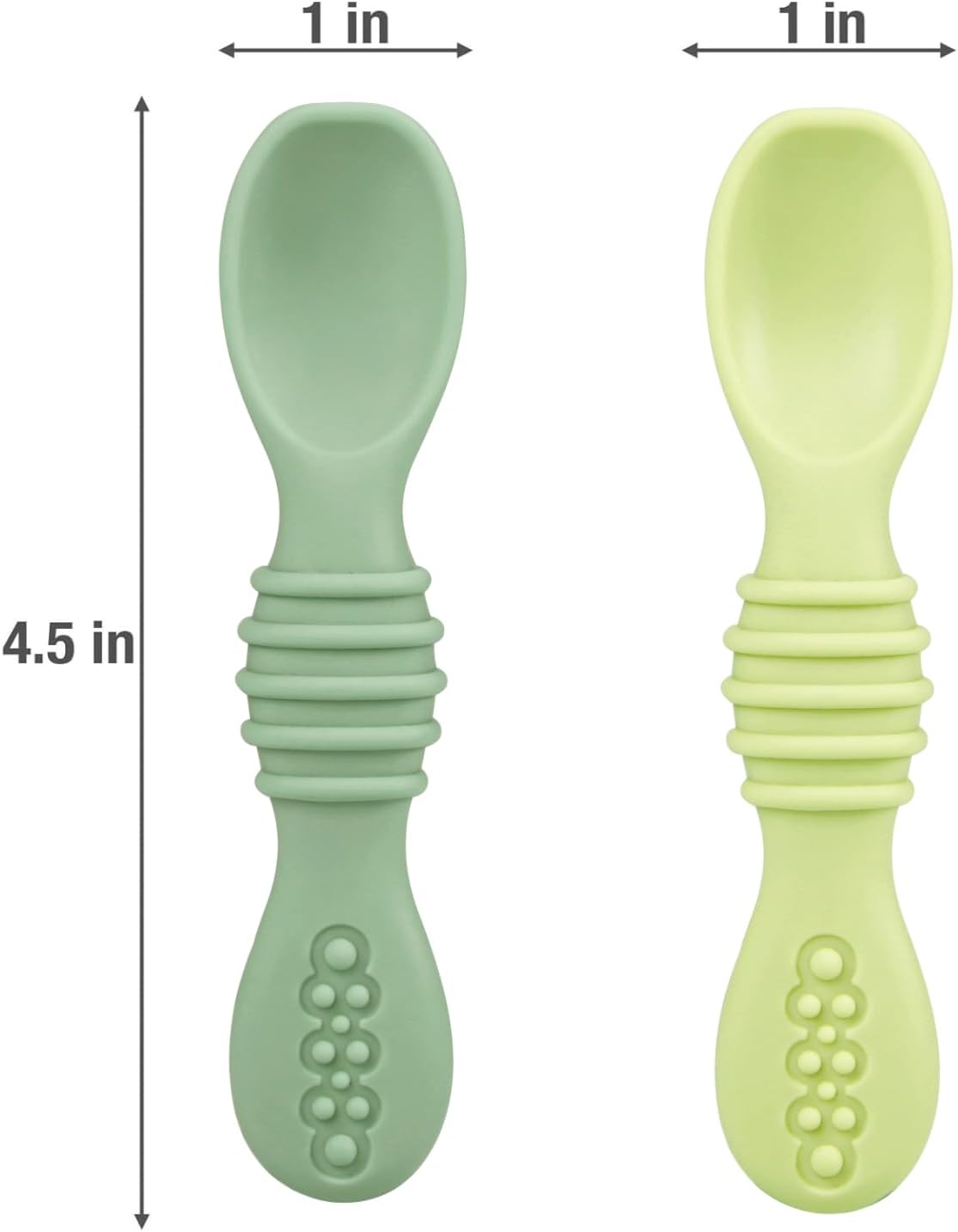 Silicone Baby Spoons Set 6-Piece - Safe for Toddler