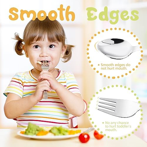 FUNNUO Toddler Spoons and Forks Set