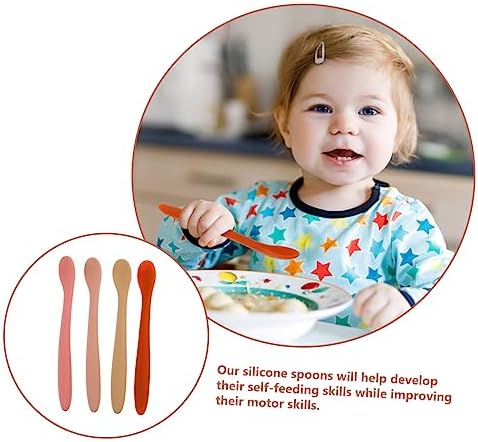 4-Piece Silicone Spoons Trainer Set for Kids