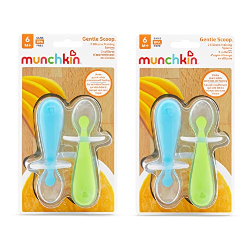 Munchkin Silicone Training Spoons with Choke Guard 4-Baby Set