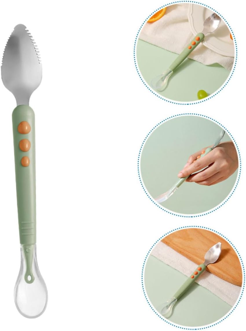 Vaguelly 2pcs Silicone Puree Spoons for Babies
