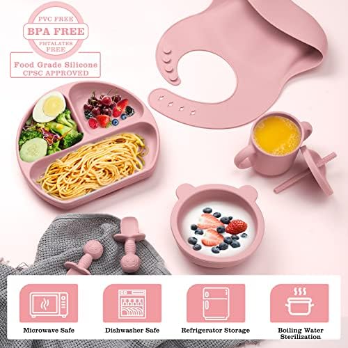 EAIETC Silicone Baby Feeding Set with Suction Bowl for 6 Months