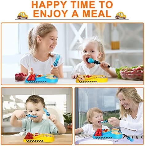 Sturdy Car Theme Toddler Forks and Spoons