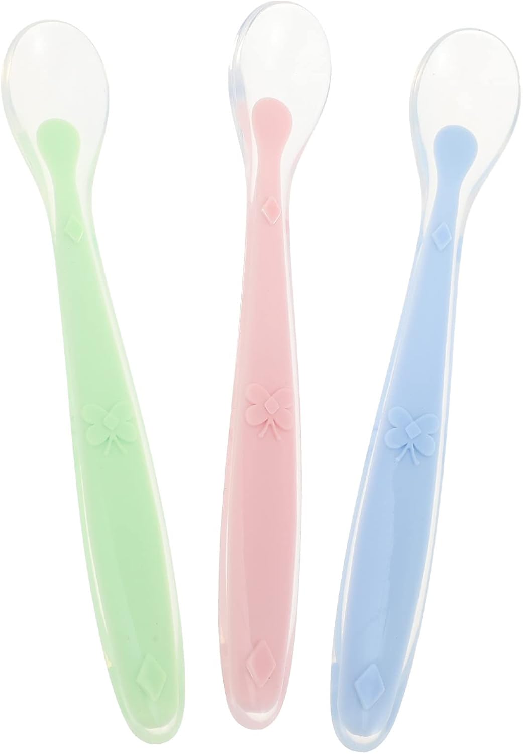 3-Piece Baby Silicone Spoon Set for First Feeding