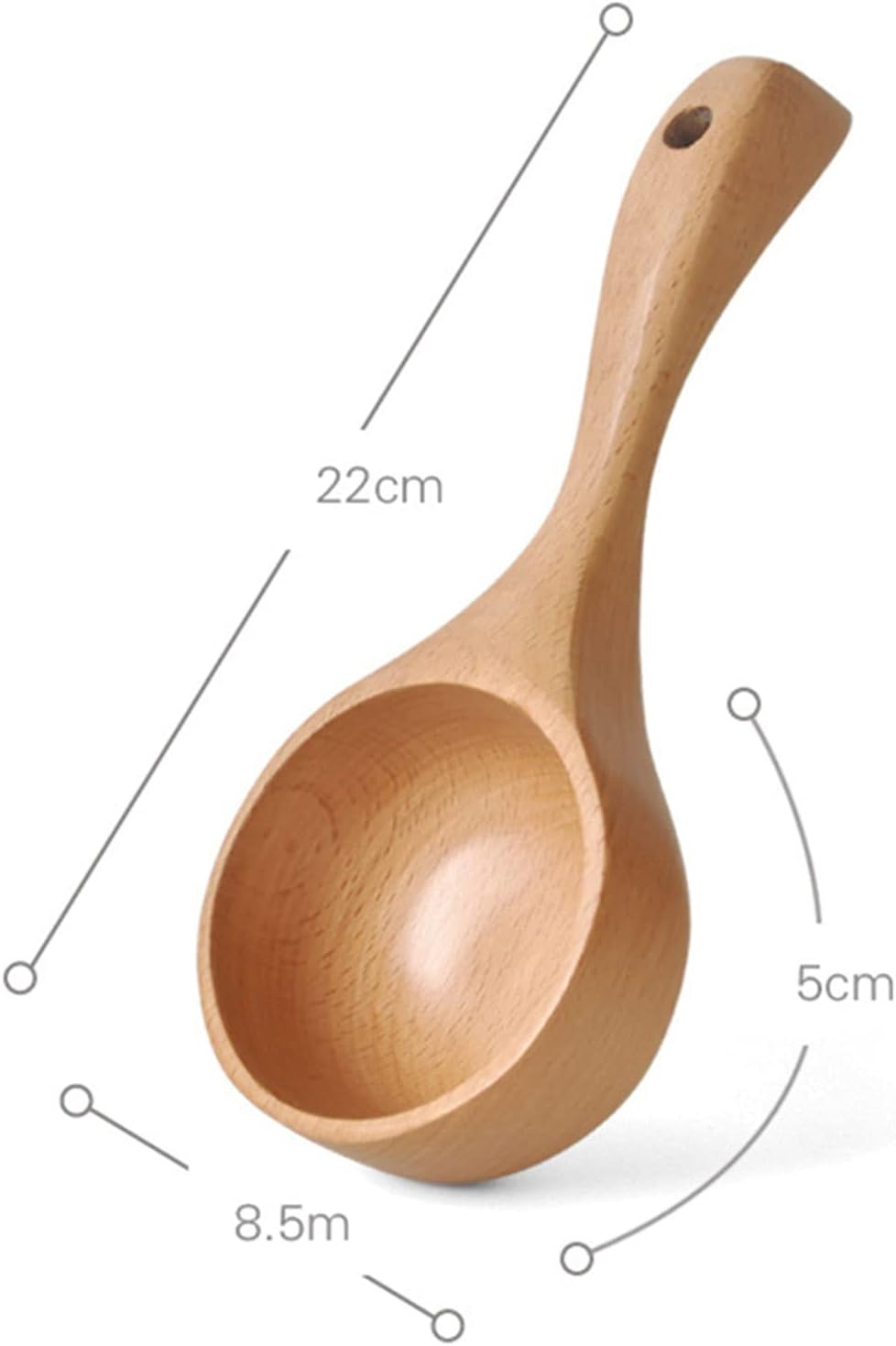 NPQPNAFC Short Handle Wooden Spoon for Bath Sauna