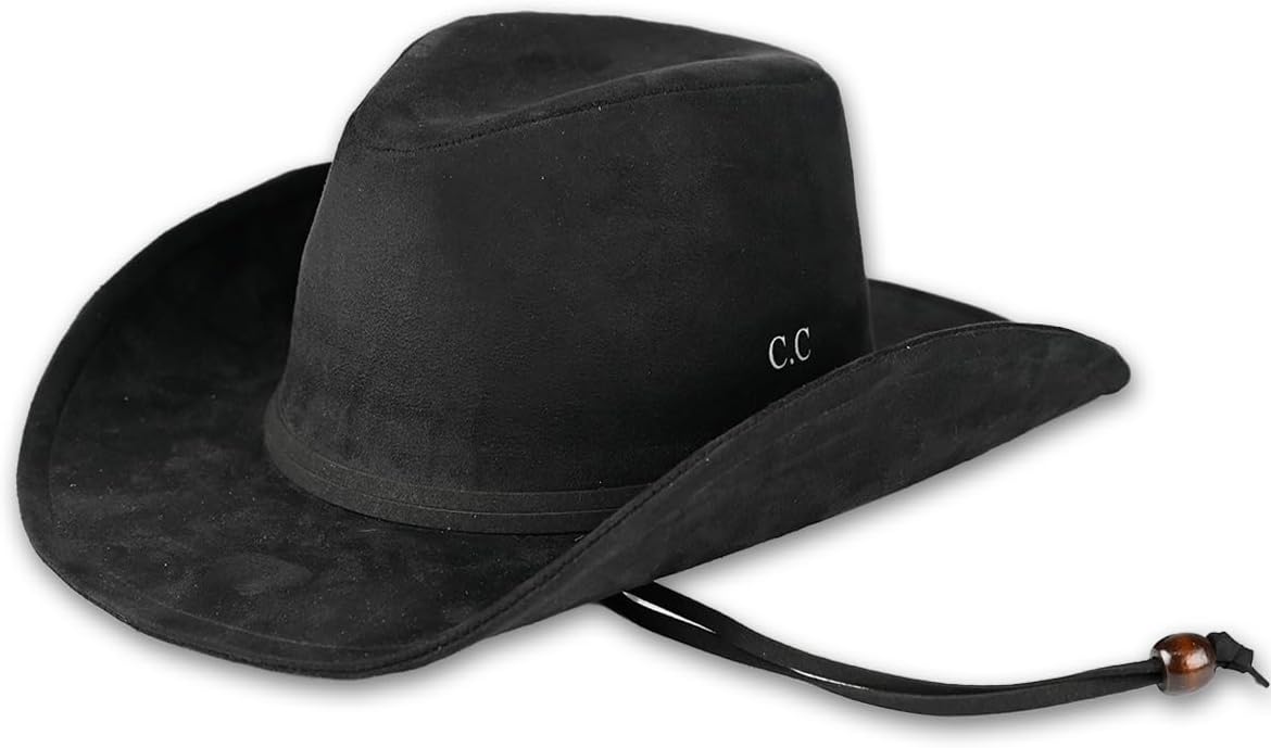 Funky Junque Women Suede Cowboy Hat with Decorative Band
