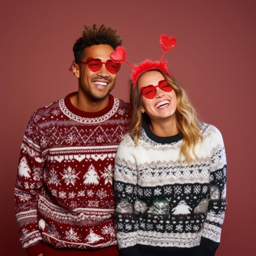 ROMANTIC HEADBAND AND HEART-SHAPED GLASSES SET