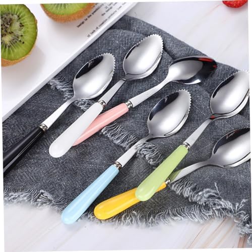 Sturdy 6-Piece Training Spoons Safe Durable for Fruit Food Preparation