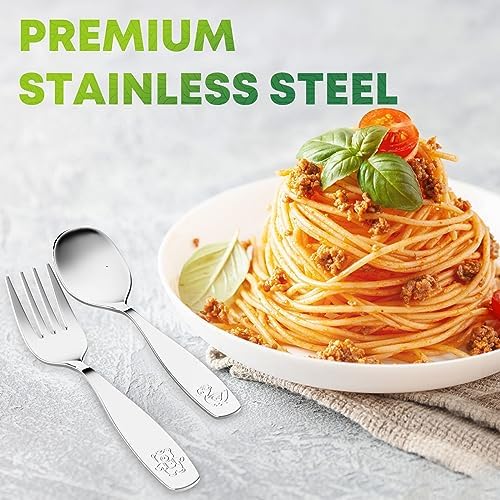 8-Piece Toddler Flatware Set with Mirror Polished Design
