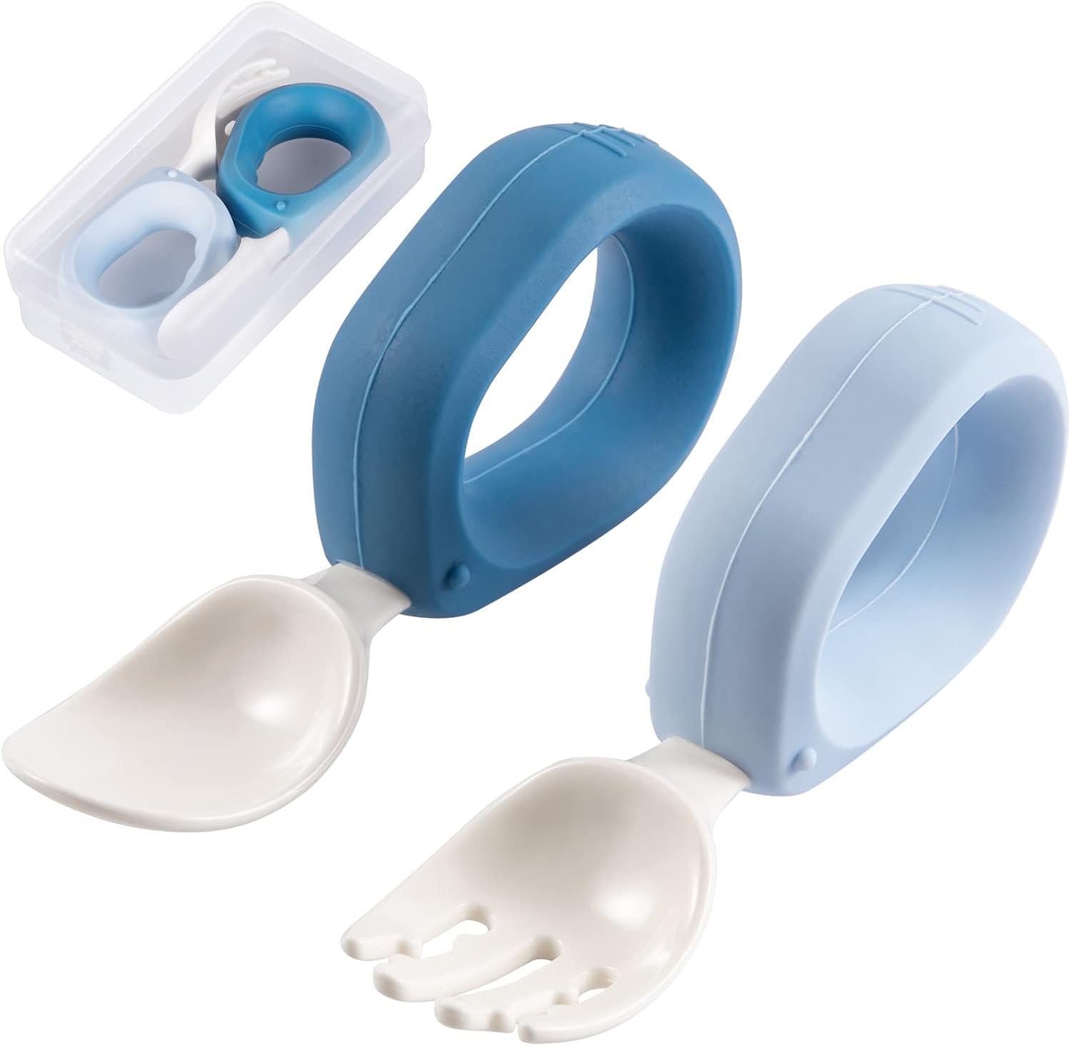 HIWOOD Baby Self-Feeding Training Set with Travel Case