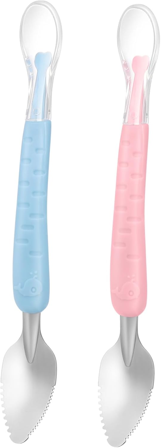 Double-Sided Fruit Spoon Set for Toddlers