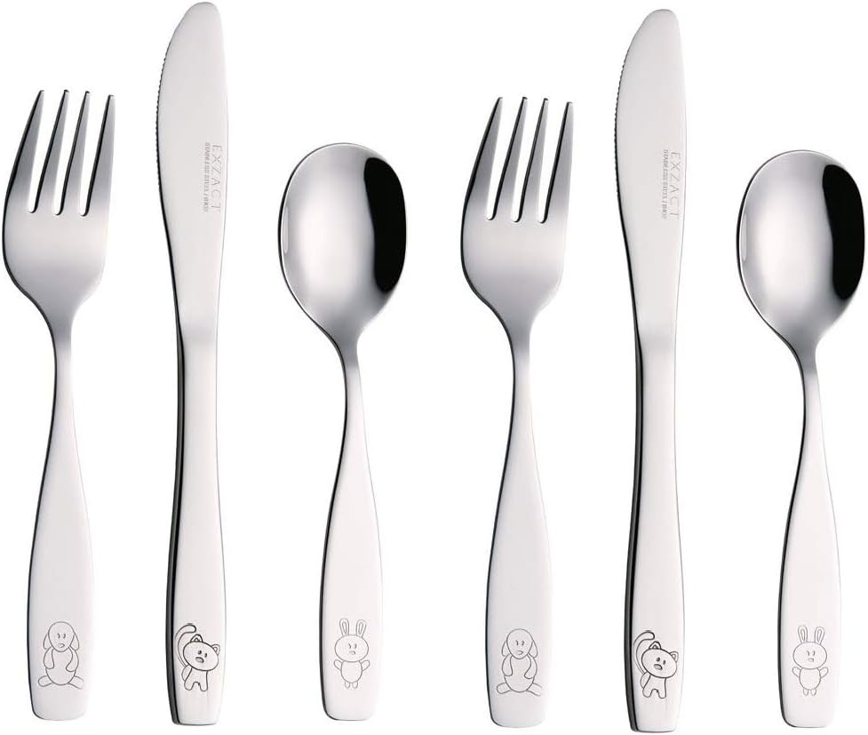 Exzact Childrens Flatware Kids Set 6-Piece