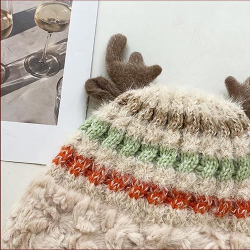 Womens Christmas-Themed Woolen Beret