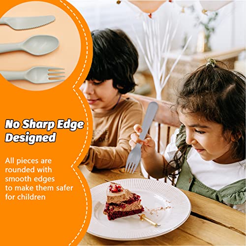 FUTGLOBAL 18-Piece Plastic Toddler Flatware Set
