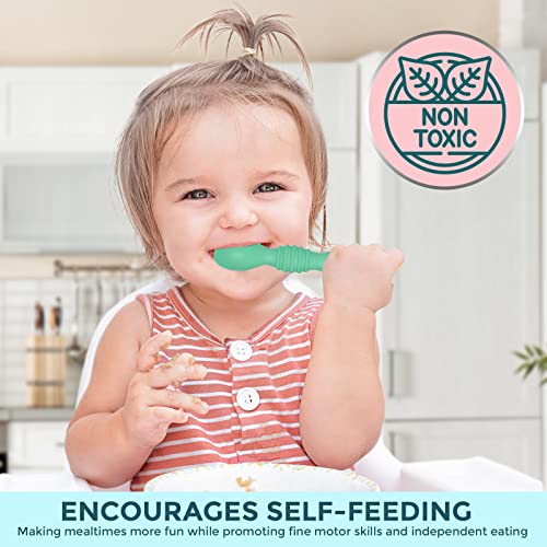 Self-Feeding Silicone Baby Spoons and More for 6 Months