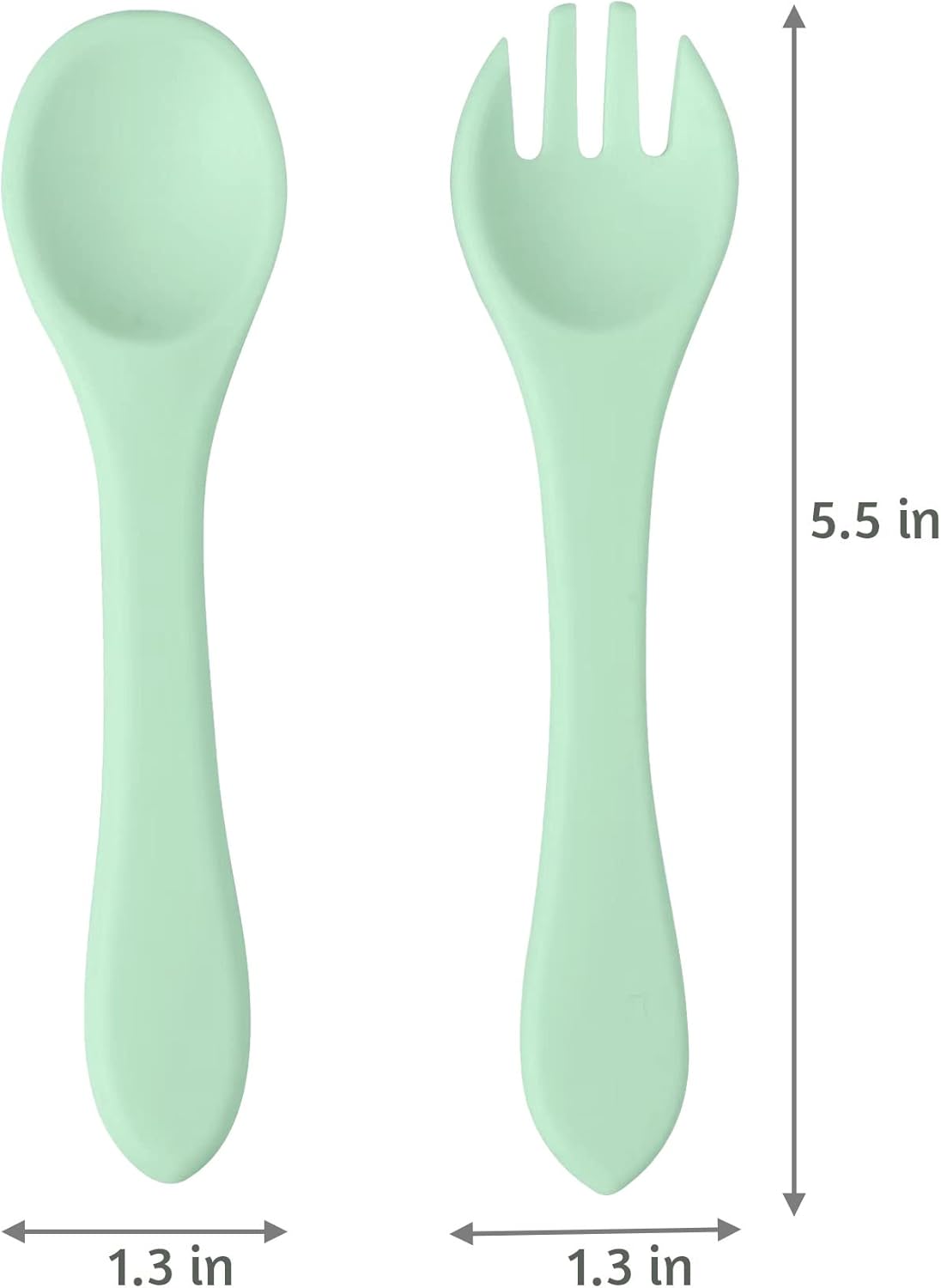 PandaEar silicone baby spoon set self-feeding for infants