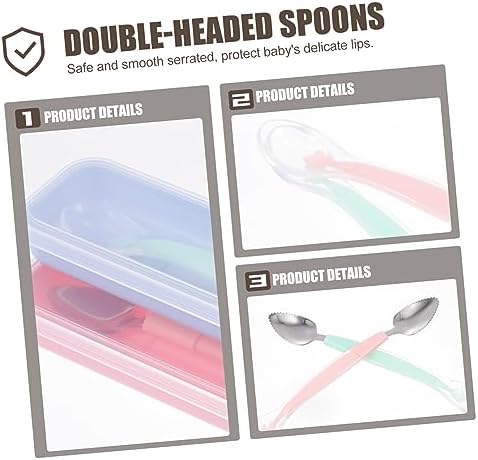 Perfect Baby Feeding Set 2 Set Spoon Scoops Silveware for 6 Months