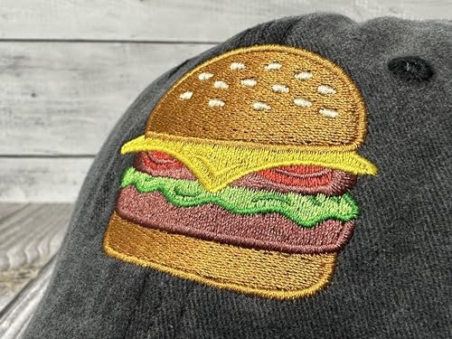 Cheesy Burger embedded Baseball Hats for Men Women