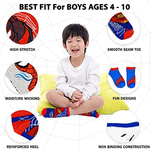 Marvel Spider-Man Socks for Boys 10 Pair