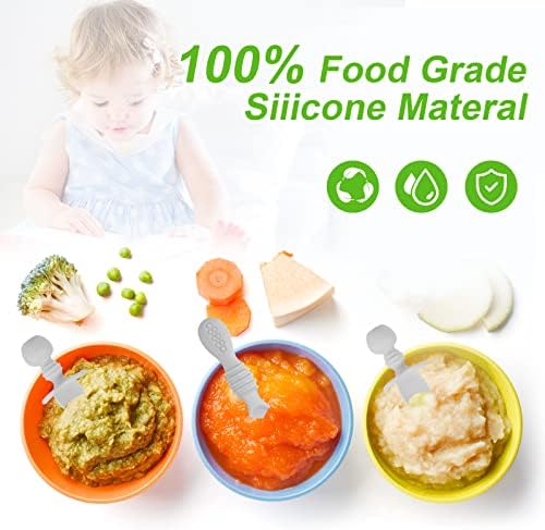4-Piece Silicone Baby Spoons BPA-Free