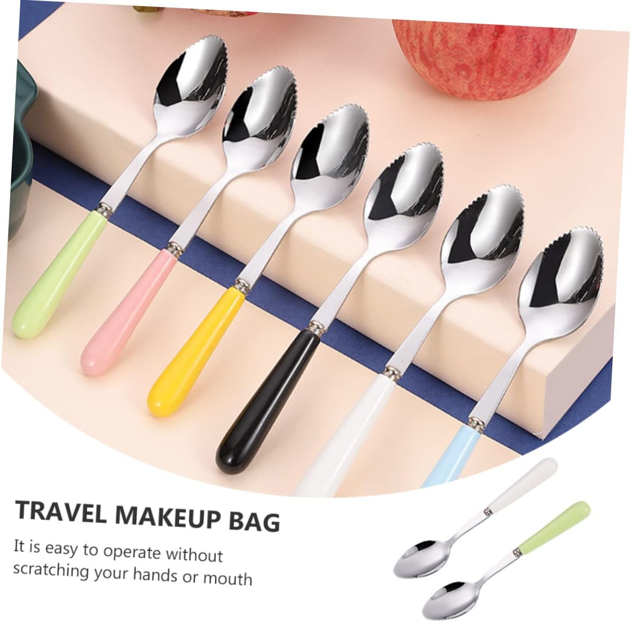 Sturdy 6-Piece Training Spoons Safe Durable for Fruit Food Preparation