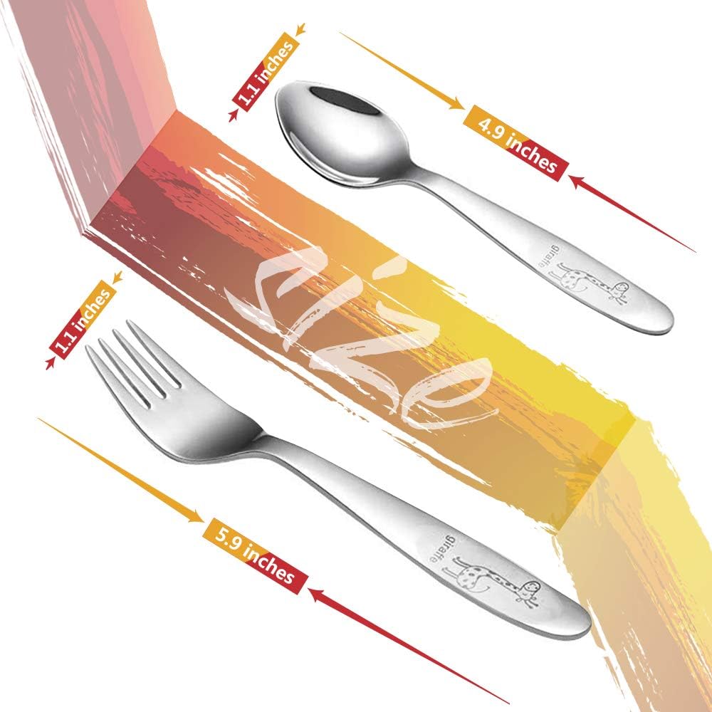 FUNNUO Toddler Spoons and Forks Set