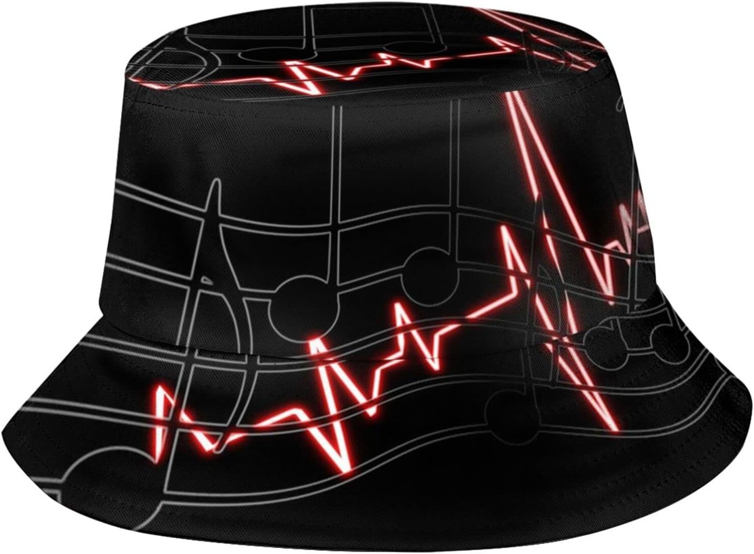 Funny Summer Bucket Hat Musical Note Design