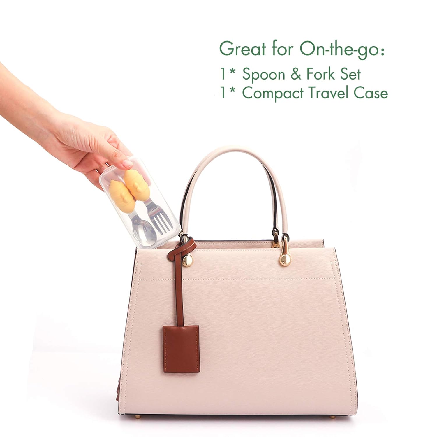 Safe Baby Fork and Spoon Set with Carry Case for Toddlers