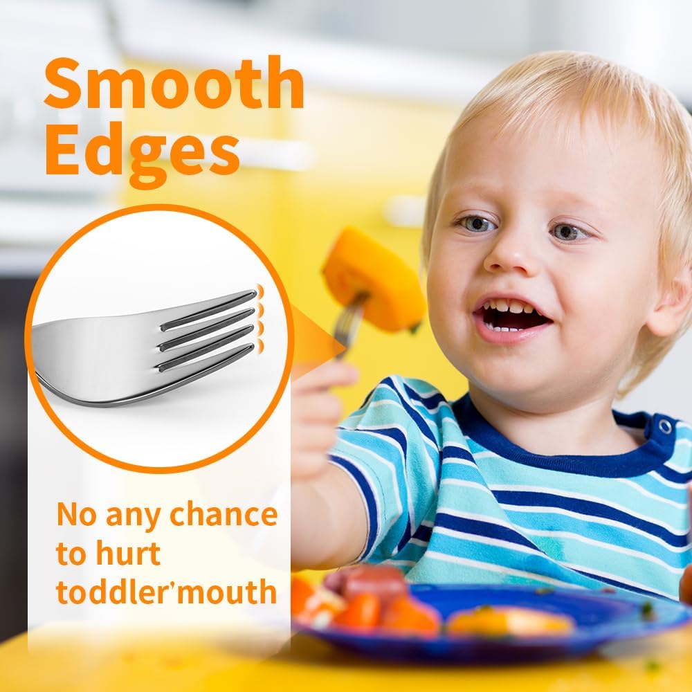 FUNNUO Toddler Spoons and Forks Set