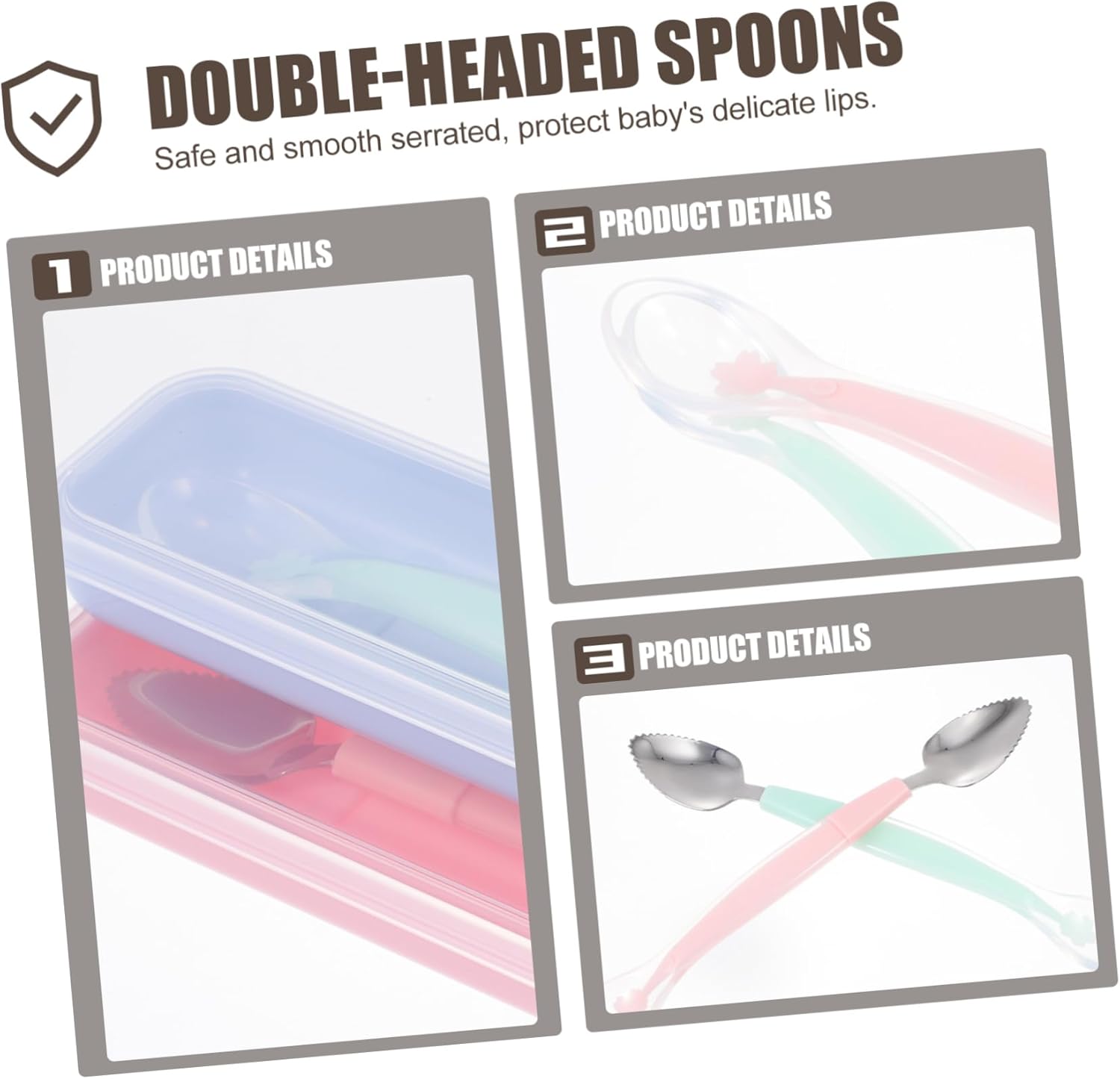 Perfect Baby Feeding Set 2 Set Spoon Scoops Silveware for 6 Months
